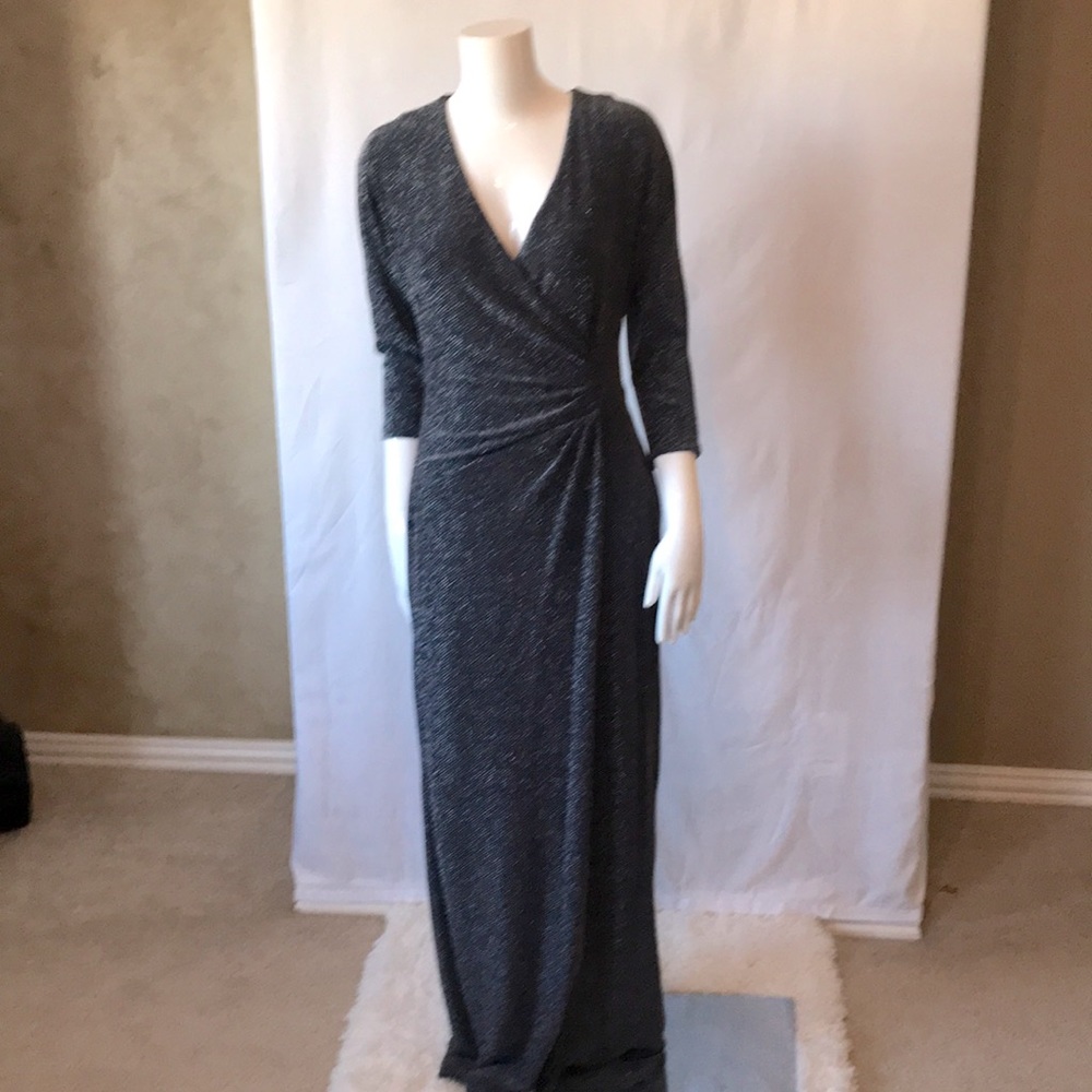 Ralph Lauren Black and Silver Shimmering Dress.